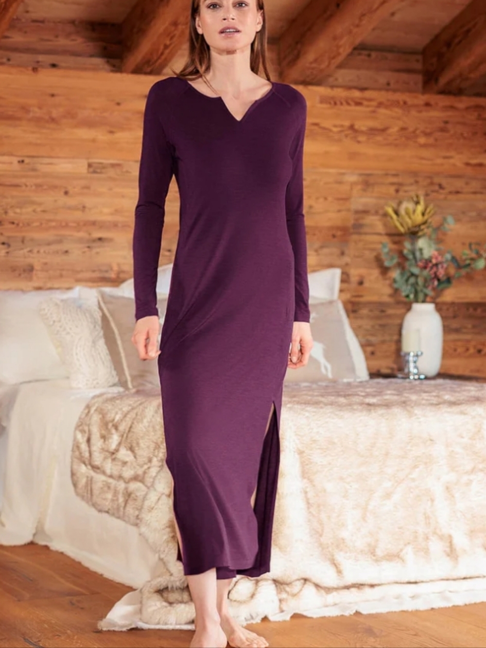 Dagsmejan Long Sleeve Night Dress Nattwell Sleep Tech Size M